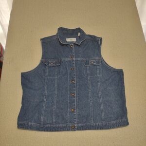 VTG Marisa Christina‎ Women Denim Vest 1X Casual Versatile Lightweight